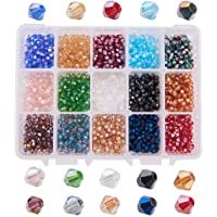 PandaHall Elite 1560 Pcs Cuentas Cristal- Cuentas Bisutería Abalorio Coloridas Joyería DIY Pulsera Collar Pendientes 15…